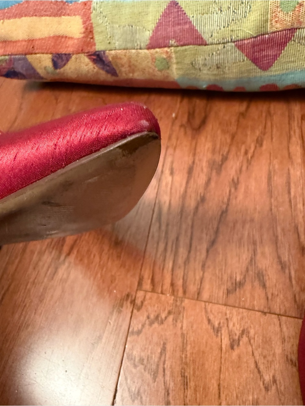 Nine West Burgundy Pointed-Toe Satin Pumps - Picture 5 of 6